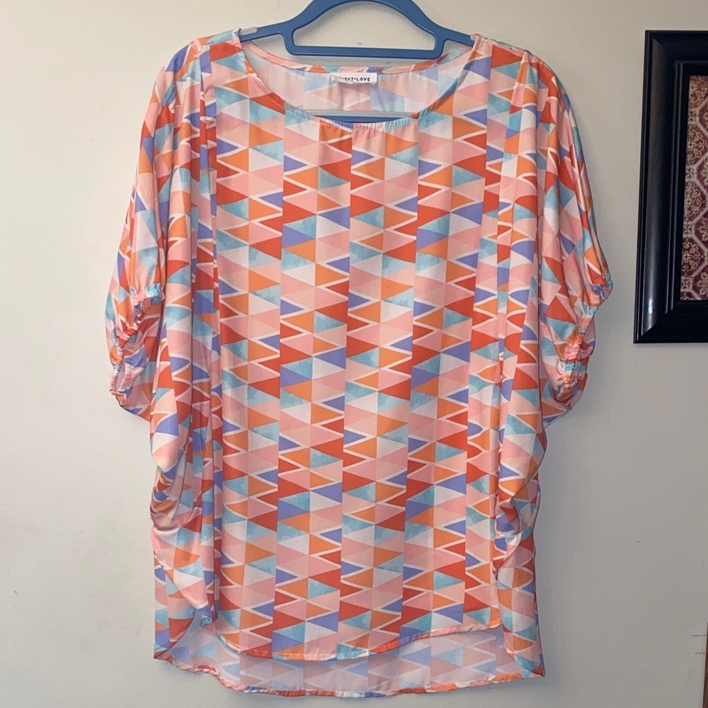 First Love By Lovelyn Multicolor Geometric Blouse